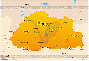 Bhutan - vector image