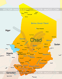 Чад - векторный эскиз