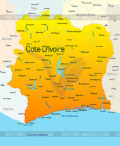 Cote d'Ivoire  - vector clipart