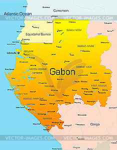 Gabon - color vector clipart