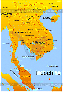 Indochina  - vector clip art