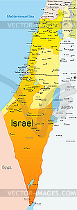 Israel map - vector clipart