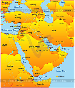 Middle East - vector image