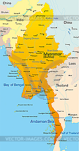 Myanmar - vector clipart