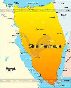 Sinai Peninsula - vector clip art