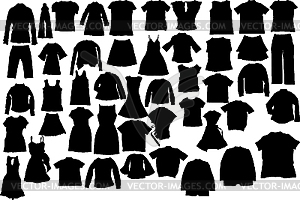 Clothes silhouettes - vector clipart