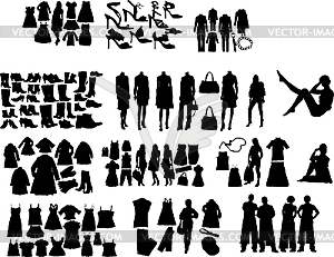 Fashion silhouettes - vector image