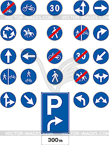 Traffic signs - vector clipart