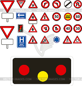 Traffic signs - vector EPS clipart