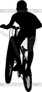 Bicyclist silhouette - vector image