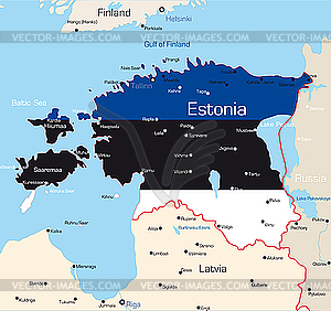 Эстония - векторный графический клипарт