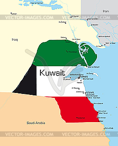 Kuwait  - royalty-free vector clipart