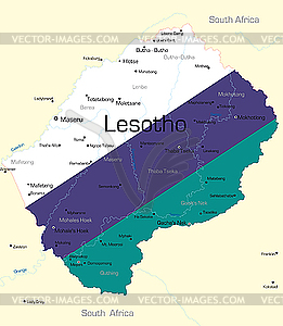 Lesotho  - vector image