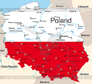 Польша - стоковое векторное изображение