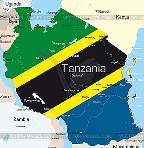 Tanzania  - royalty-free vector clipart