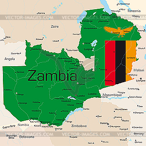 Замбия - векторное изображение