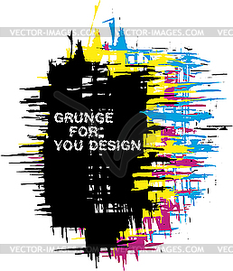 Grunge background as CMYK color - vector image