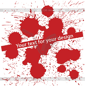 Set of grunge blood spot - vector clip art