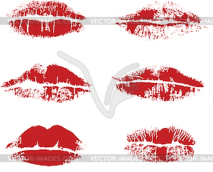 Inprint of lips - vector clipart