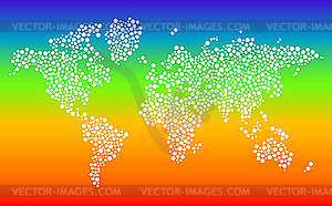 Stylized dotted world - royalty-free vector image