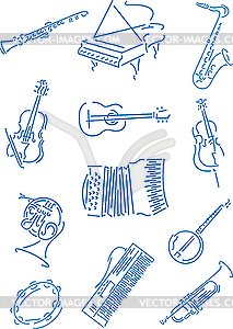 Music instruments - vector clipart