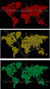 Dotted world map - vector clipart