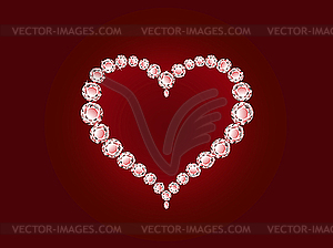 Diamond heart - vector clipart