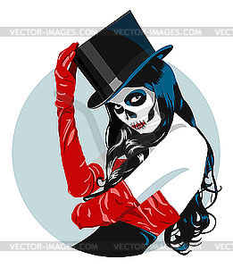 Sugar Skull girl - vector clip art