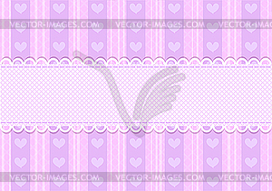 Pink and purple cute heart background - vector image