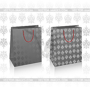 Black royal shopping bags - vector clipart