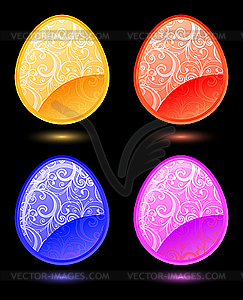 Set of stylized eggs  - vector image