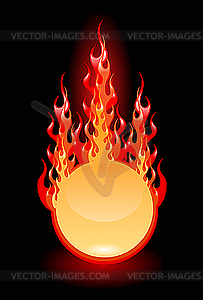 Fire frame - royalty-free vector clipart