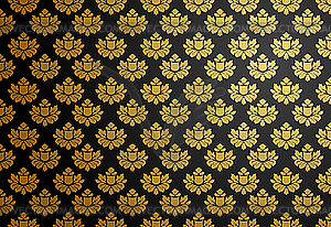 Black and gold glamour pattern  - royalty-free vector clipart