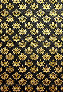 Vertical black and gold glamour pattern - vector clipart