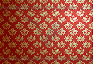 Gold and red glamour pattern  - vector clipart / vector image