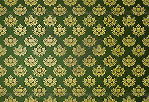 Gold and green glamour pattern - vector image