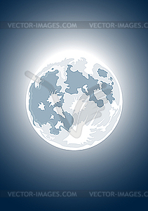 Full moon - vector clipart