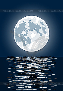 Полная луна - изображение векторного клипарта