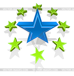 Glossy stars - vector image