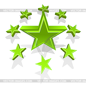 Green stars - vector image