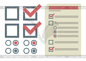 Simple design elements for To Do list - vector clip art