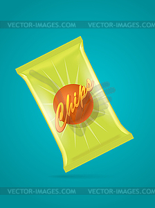 Potato chips bag - vector image