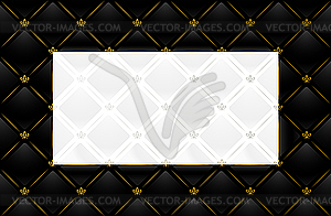 Black leather background with copy-space - vector clip art