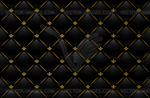 Black leather background - vector clipart