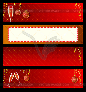 Set of banners for New Year  - vector image