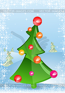 Christmas greeting card - vector clip art