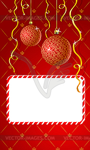 Red greeting card with copy-space  - vector clip art
