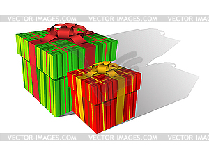 Two holiday boxes - vector image