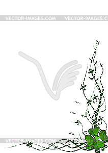 Corner with clover  - vector image