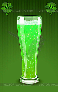 Green beer glass  - vector clipart